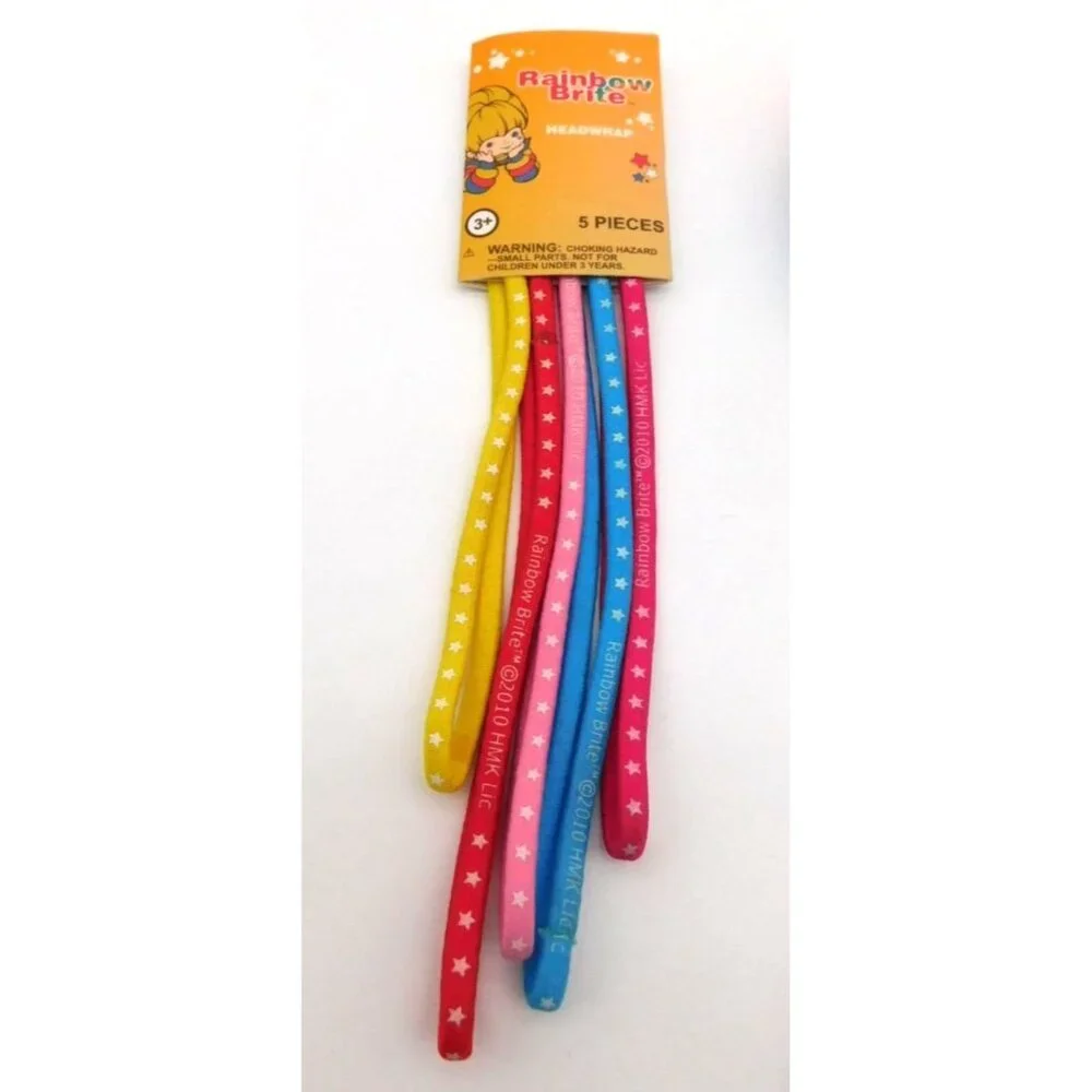 Lot of Rainbow Brite Girls Hair Accessories Headbands Headwraps Colorful 2010
